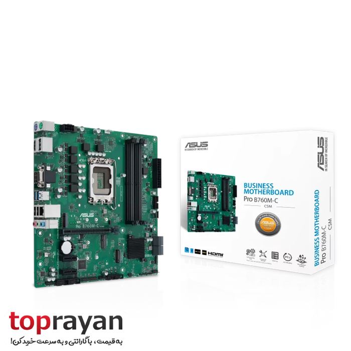 مادربرد ایسوس مدل ASUS Pro B760M-C-CSM سوکت LGA1700 - 4