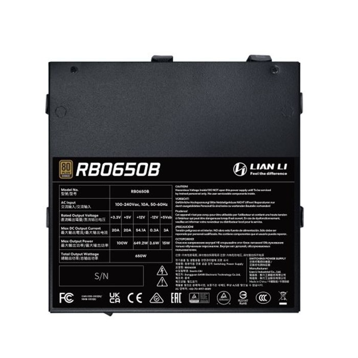 پاور 650 وات لیان لی مدل RB 650 Black — 3