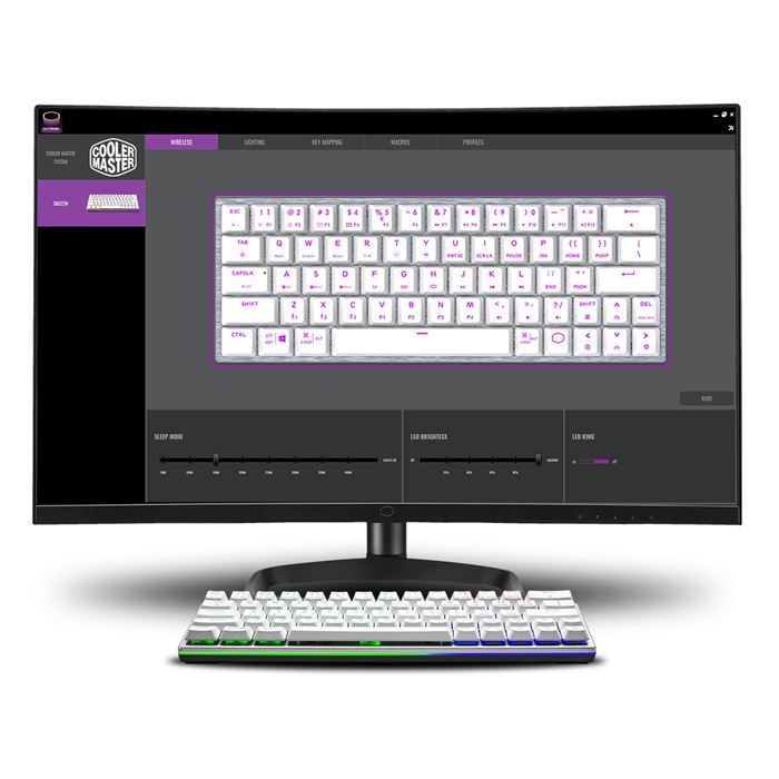  کیبورد مکانیکال گیمینگ با سیم و بی سیم کولرمستر SK622 SILVER  - 5