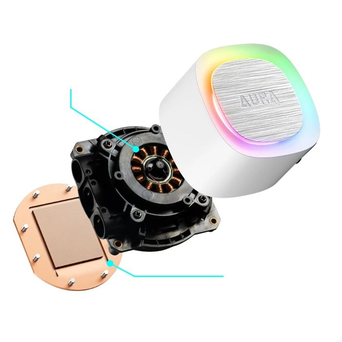 کولر پردازنده مایع Gamdias Aura GL120 V2 - White - 3