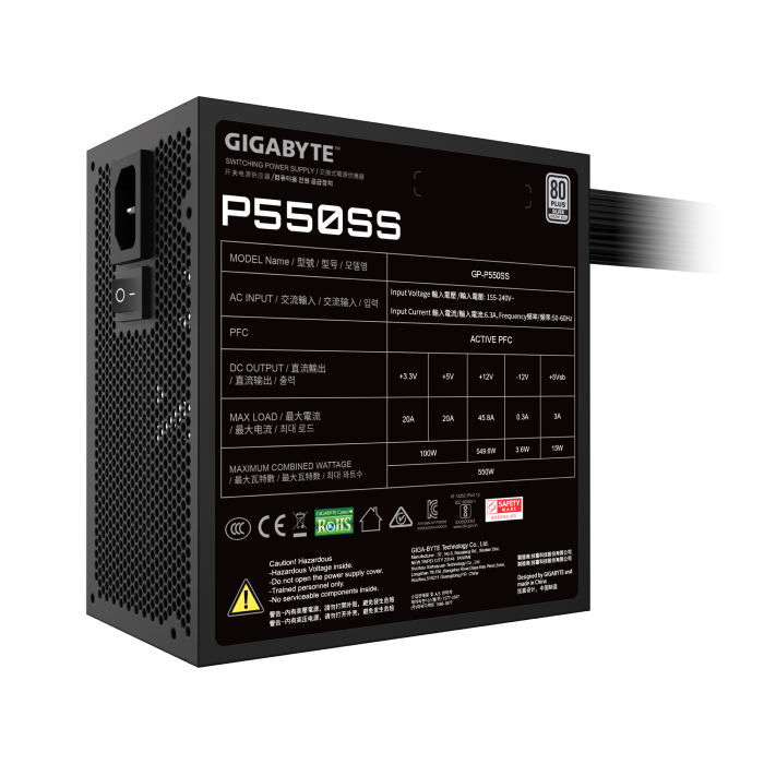 پاور 550 وات گیگابایت مدل P550SS  - 5