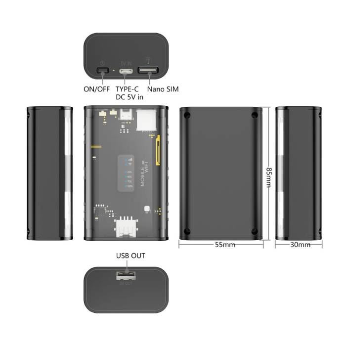 مودم روتر 4G LTE بی‌سیم پرتابل نزتک مدل NZT-99G - 3