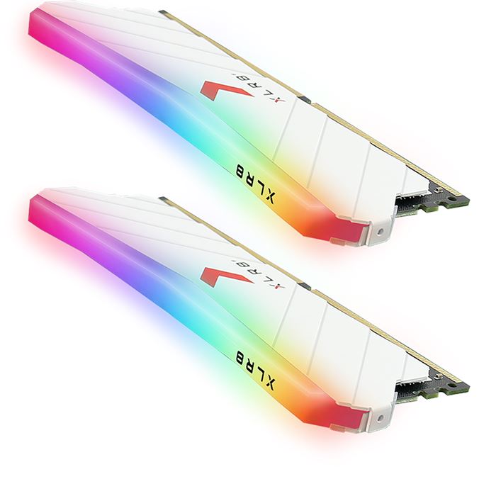 رم سفید پی‌ ان‌ وای 16 گیگابایت PNY XLR8 RGB white 3200MHz D4 - 4