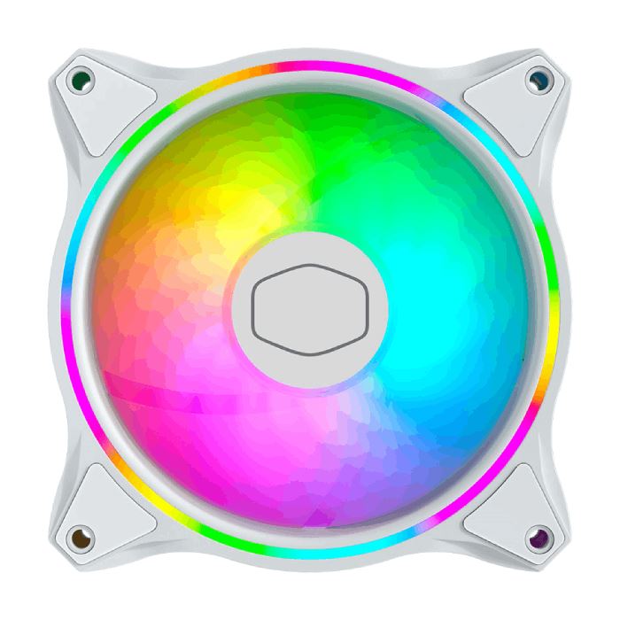 فن کیس کولرمستر 3 تا یکی سفید مدل MF120 Halo  - 2