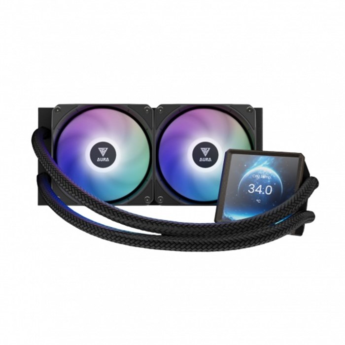 فن خنک کننده مایع پردازنده گیم دیاس مدل AURA GL240 LCD ARGB BLACK - 3