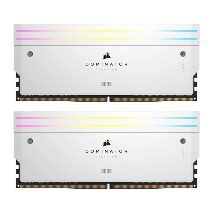 رم کورسیر سفید مدل Dominator Titanium 32GB Dual 6600MHz CL32