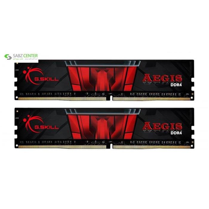 رم دسکتاپ DDR4 دو کاناله 2400 مگاهرتز CL17 جی اسکیل مدل Aegis ظرفیت 8 گیگابایت - 2