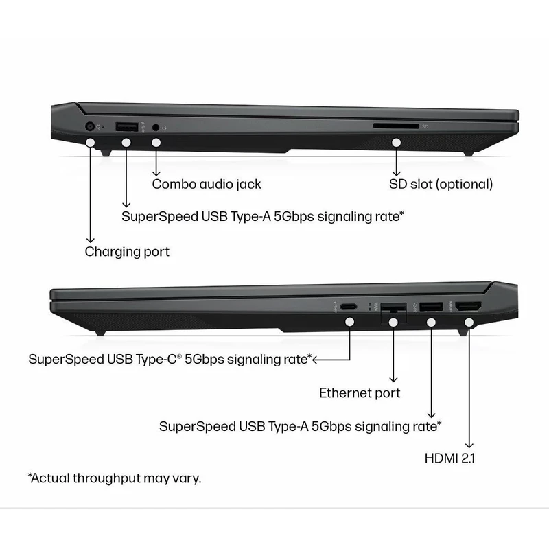 لپ تاپ گیمینگ اچ پی Victus 15  FB3009AX پردازنده Ryzen 5  8645HS رم 16GB حافظه 2TB SSD گرافیک 6GB RTX3050  - 5