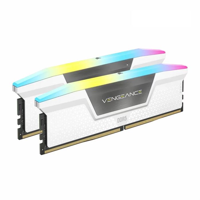 رم کورسیر VENGEANCE RGB White 32GB 16GBx2 5200MHz CL40 DDR5 - 2