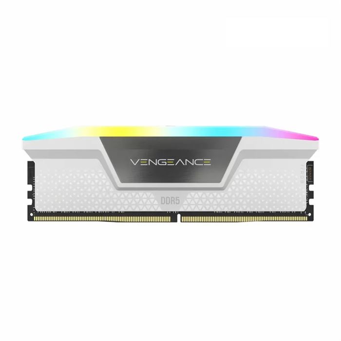 رم کورسیر VENGEANCE RGB White 32GB 16GBx2 5200MHz CL40 DDR5 - 3