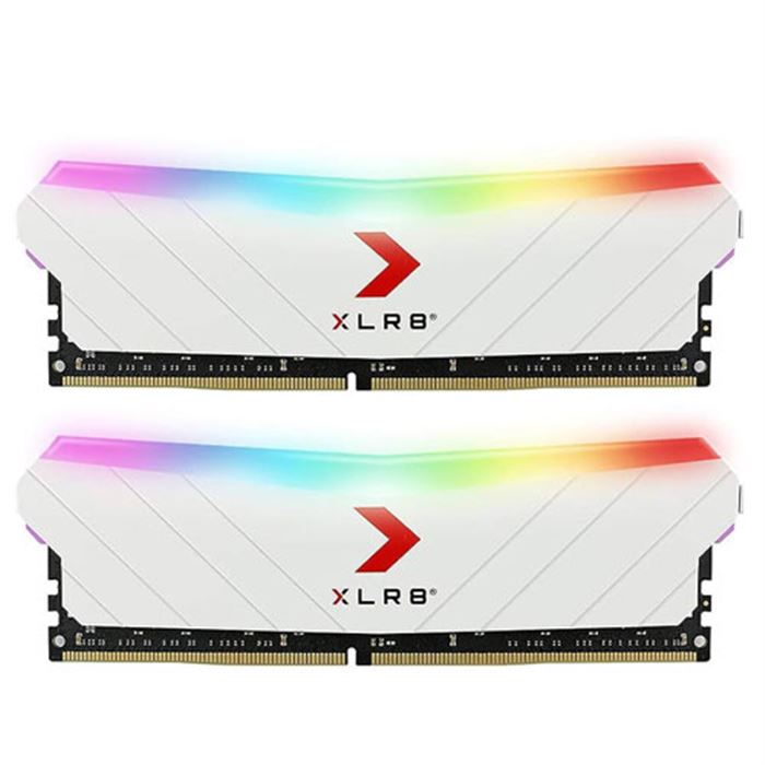 رم سفید پی‌ ان‌ وای 16 گیگابایت PNY XLR8 RGB white 3200MHz D4