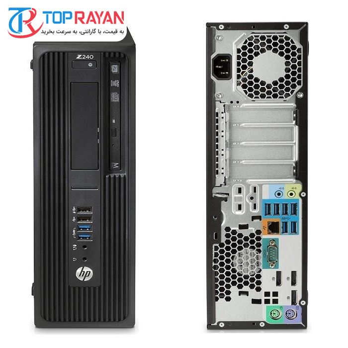 مینی کیس ورک استیشن استوک hp مدل Z240 SFF با پردازنده Core i5 6500 رم 8GB حافظه 120GB-SSD گرافیک intel - 3
