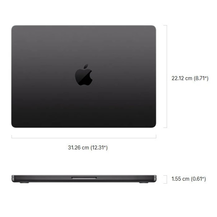 لپ تاپ اپل 14 اینچی مدل مک بوک پرو   MDE34 2025  پردازنده M5 رم 24GB حافظه 1TB SSD - 7