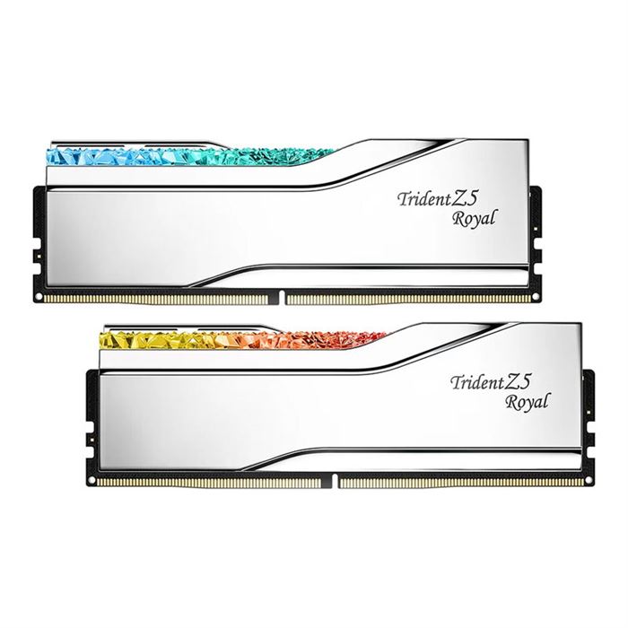 رم کامپیوتر DDR5 دو کاناله 7200 مگاهرتز CL34 جی اسکیل Trident Z5 Royal Silver RGB ظرفیت 32 گیگابایت - 2