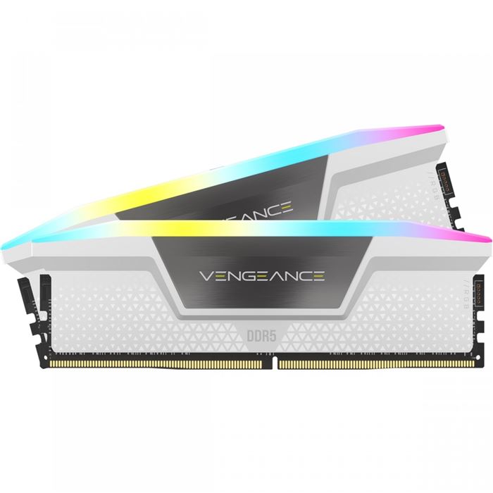 رم کورسیر VENGEANCE RGB White 32GB 16GBx2 5200MHz CL40 DDR5 - 5