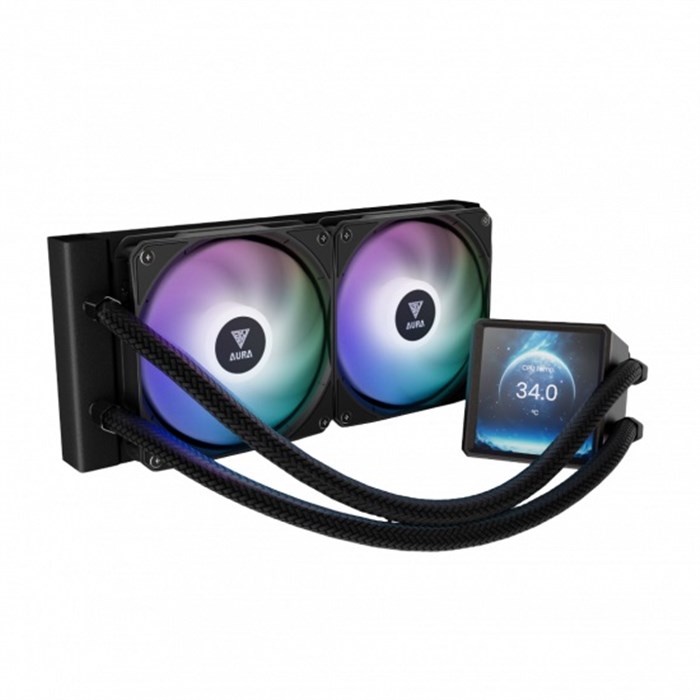 فن خنک کننده مایع پردازنده گیم دیاس مدل AURA GL240 LCD ARGB BLACK - 4