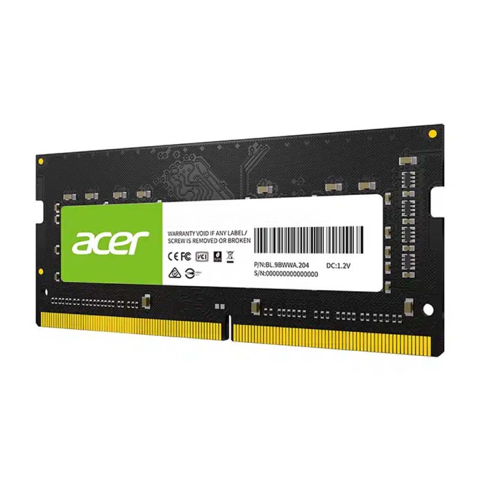 رم کامپیوتر DDR4 دو کاناله 3200 مگاهرتز CL22 ایسر مدل SD100 ظرفیت 8 گیگابایت - 2