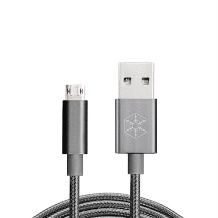 کابل تبدیل USB به Micro USB سیلوراستون مدل CPU01S طول 0.5 متر - 2