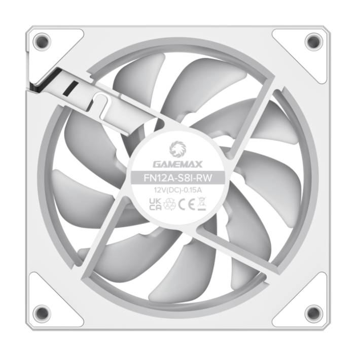 فن کیس گیم مکس FN12A-S8I-RW White - 2