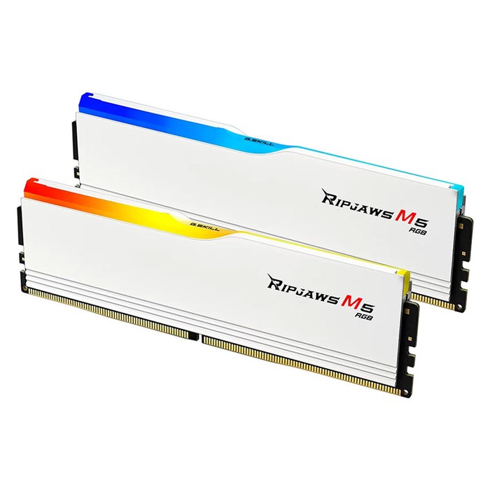 رم کامپیوتر DDR5 دو کاناله 6000 مگاهرتز CL36 جی اسکیل RipJaws M5 RGB White ظرفیت 32 گیگابایت - 2