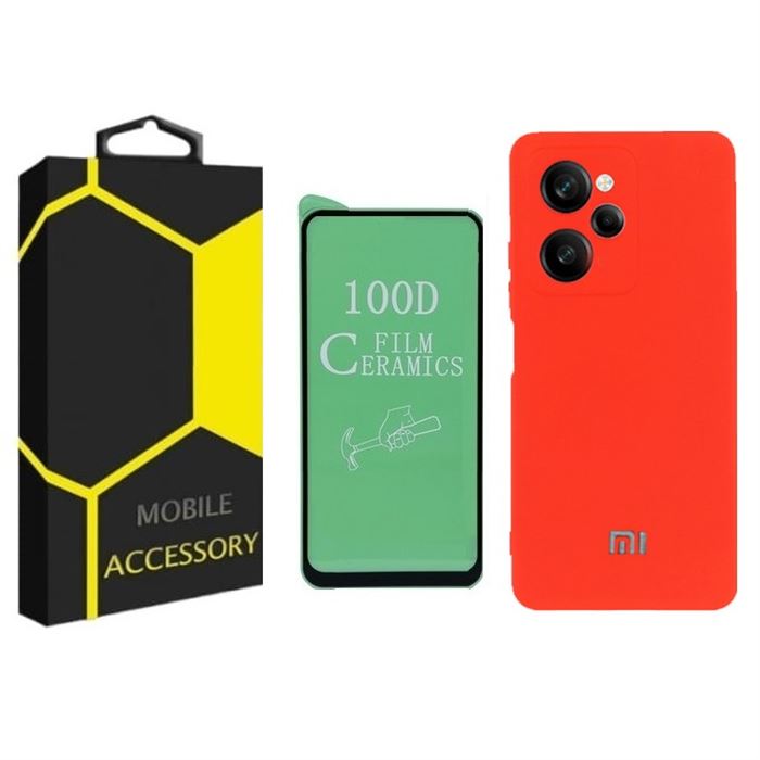 کاور مدل silicon مناسب برای گوشی موبایل شیائومی Poco X5 Pro به همراه محافظ نمایش - 2