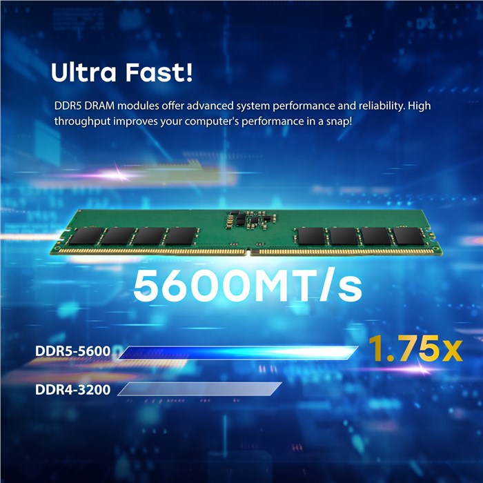 رم کامپیوتر DDR5 تک کاناله 5600 مگاهرتز CL46 ترنسند ظرفیت 8 گیگابایت - 3