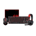 Redragon K552 KUMARA Gaming Keyboard + M601 Gaming Mouse + H120 Gaming Headset + P001 Gaming Mouse Pad Combo 