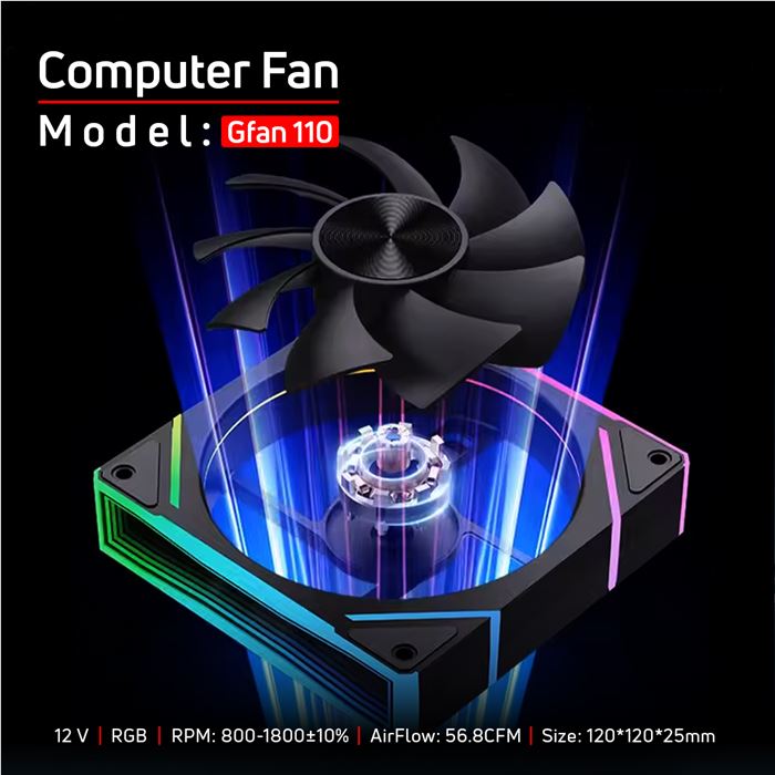 فن کیس تسکو مدل GFAN 110 Skadi Lumina - 11