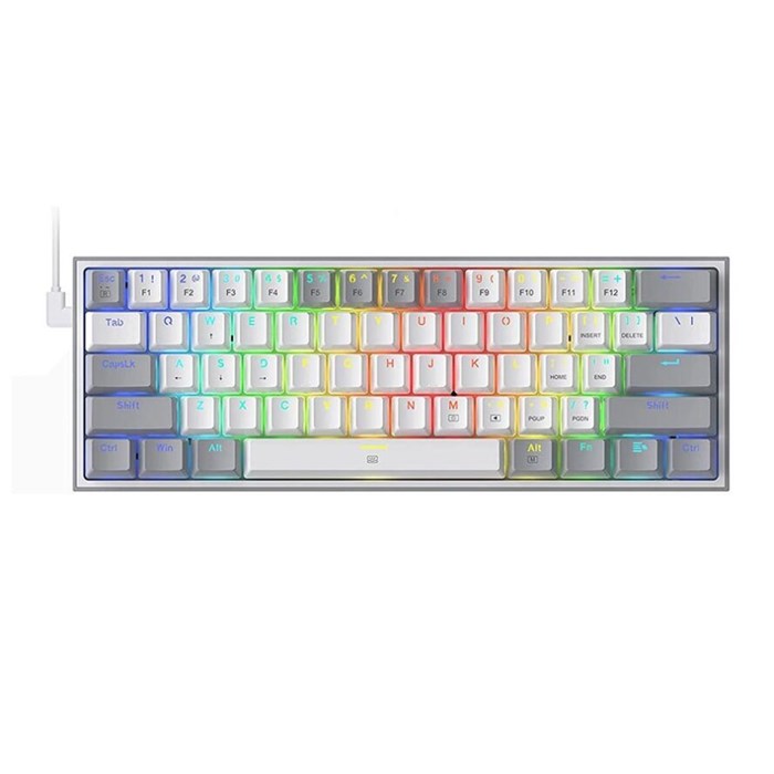 کیبورد مکانیکال گیمینگ ردراگون K617 FIZZ RGB White/Grey