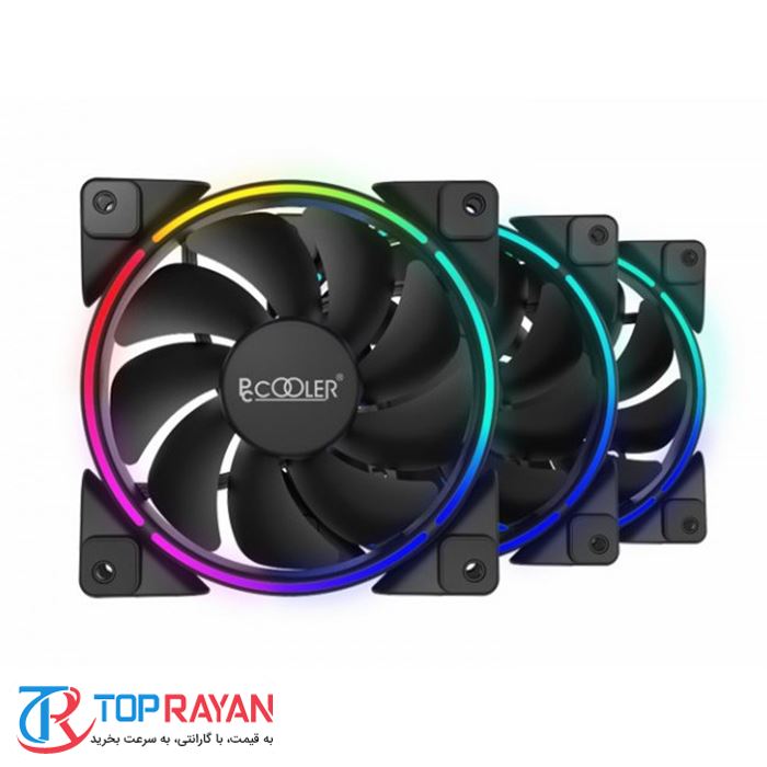 کیت 3تایی فن کامپیوتر پی سی کولر مدل PCcooler Corona 3-in-1 - 3