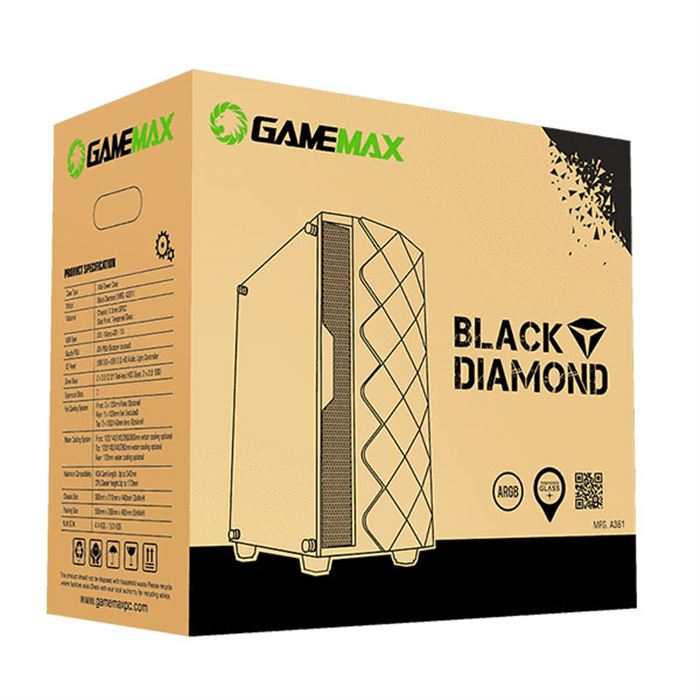 کیس کامپیوتر گیم مکس مدل Black Diamond - 14