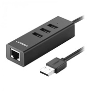 Ugreen CR129 USB2.0 to 3 ports HUB+100M network card