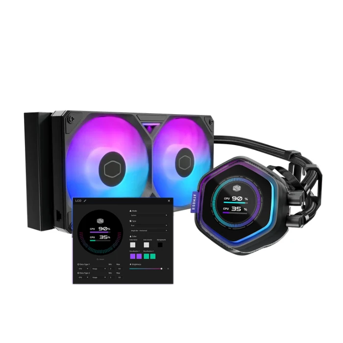 خنک کننده مایع پردازنده کولر مستر مدل MASTERLIQUID 240mm ATMOS II Black - 6