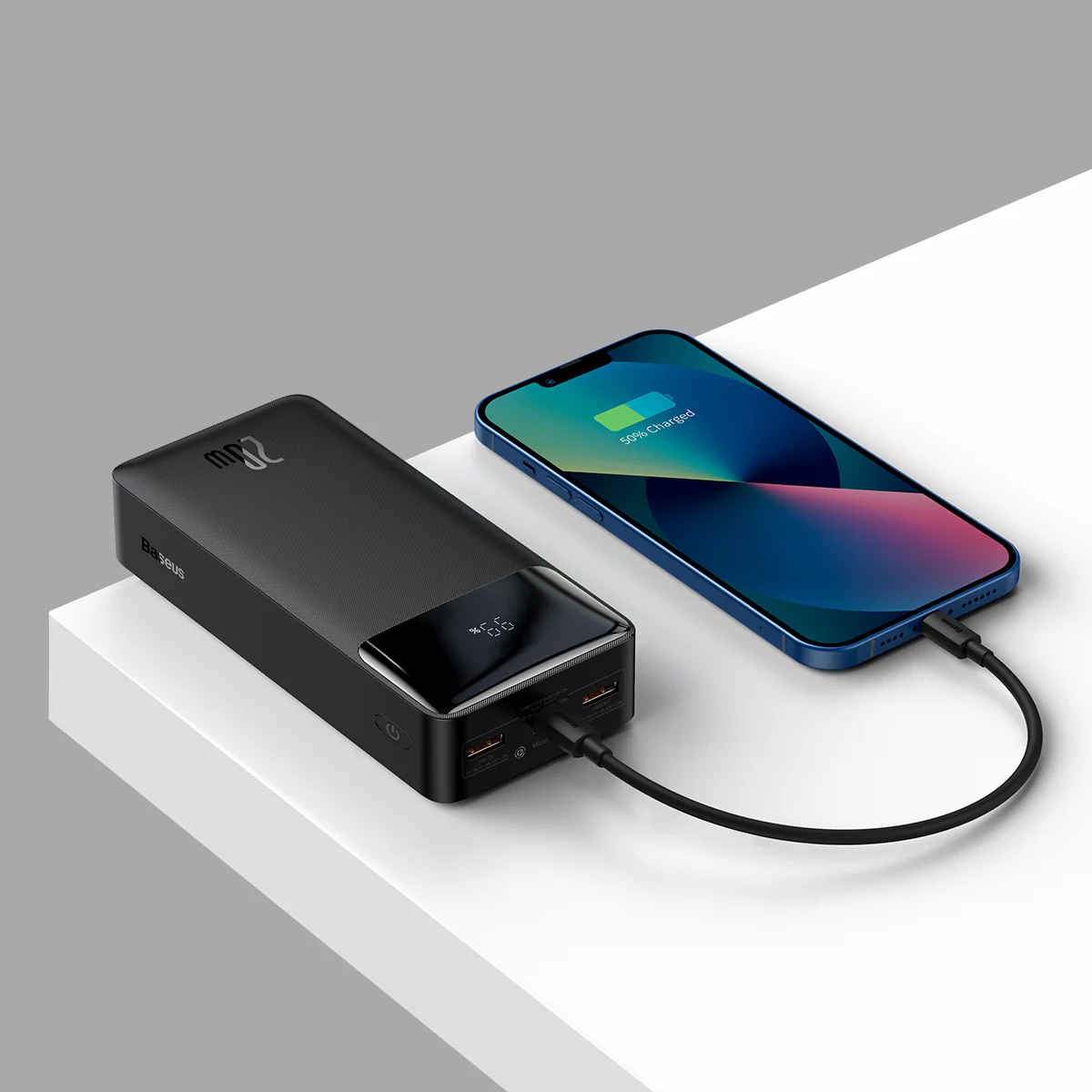 پاوربانک باسئوس مدل Bipow Digital Display Black ظرفیت 30000 میلی‌آمپر 20 وات - 7