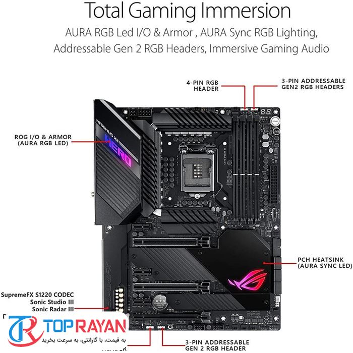 مادربرد ایسوس Z490 ROG MAXIMUS XII HERO WI-FI - 4