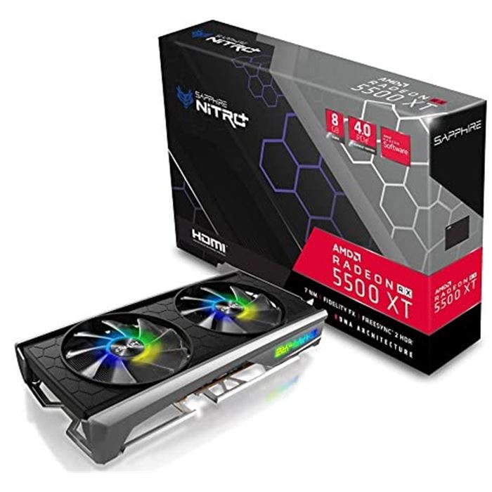 کارت گرافیک سافایر مدل NITRO+ RX ۵۵۰۰ XT ۸G GDDR۶ SE با حافظه ۸ گیگابایت