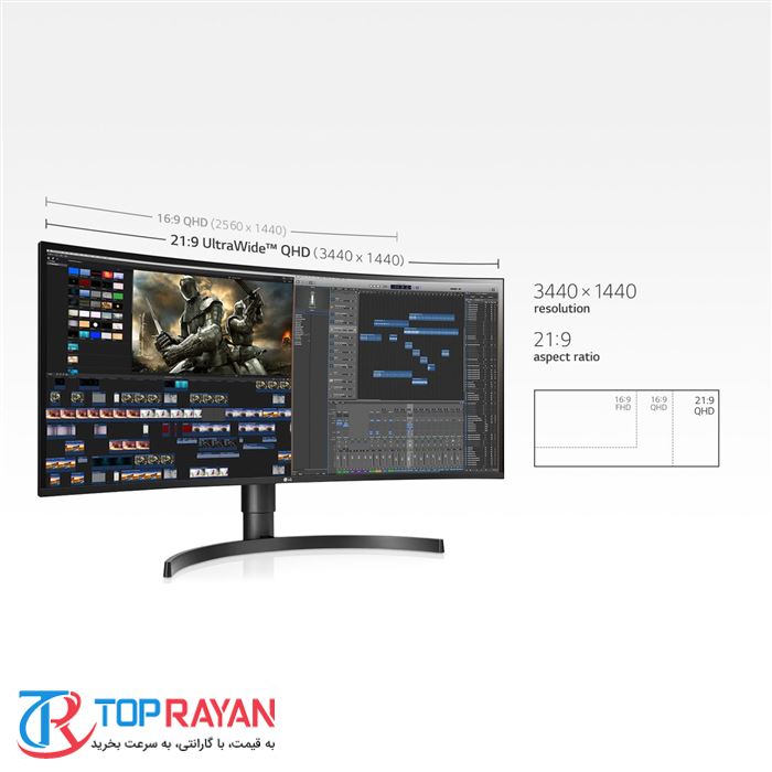 مانیتور 34 اینچی ال جی مدل UltraWide 34WL85C-B - 4