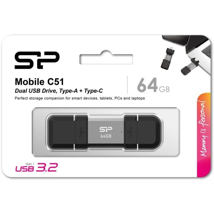 فلش مموری OTG سیلیکون پاور مدل Mobile C51 ظرفیت 64 گیگابایت - 4
