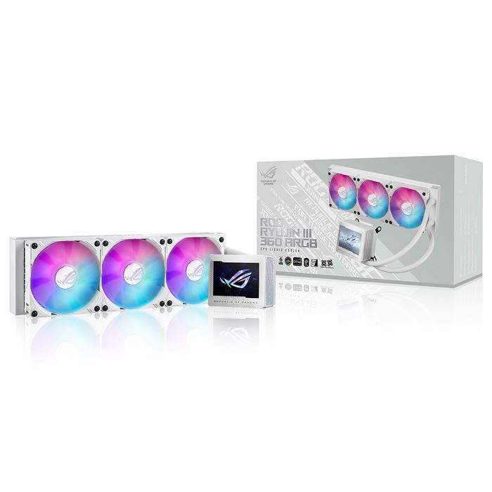 خنک کننده مایع پردازنده ایسوس سفید ROG RYUJIN III 360 - 2