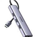 یوگرین  CM-475 Type C To USB 3.0 Hub, 3 Port With Gigabit LAN / 60600