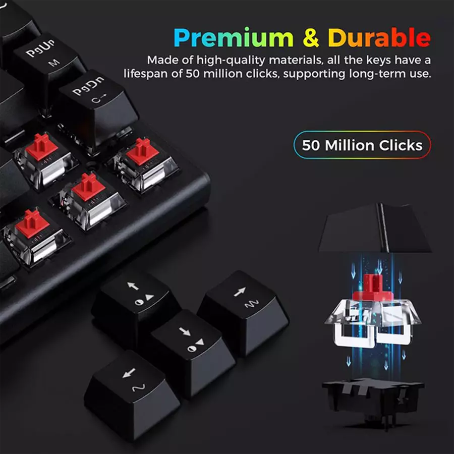 کیبورد گیمینگ ردراگون Ryze Pro K633RGB - 2