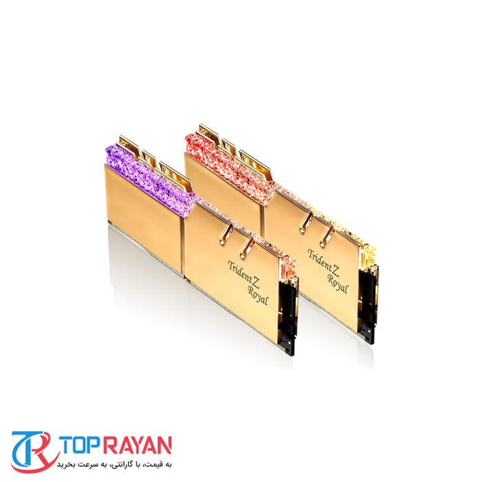 رم کامپیوتر DDR4 دو کاناله 3200 مگاهرتز CL16 جی اسکیل مدل Trident Z Royalظرفیت 16 گیگابایت - 4