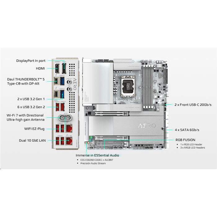 مادربرد گیگابایت مدل Z890 AERO D - 7