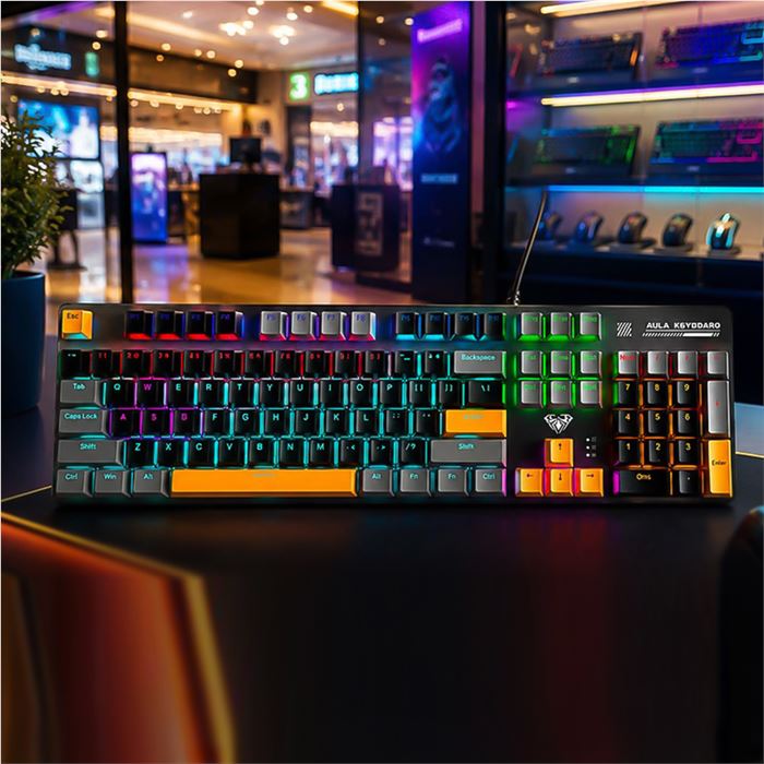 کیبورد با سیم مخصوص بازی آئولا مدل S500 - 5