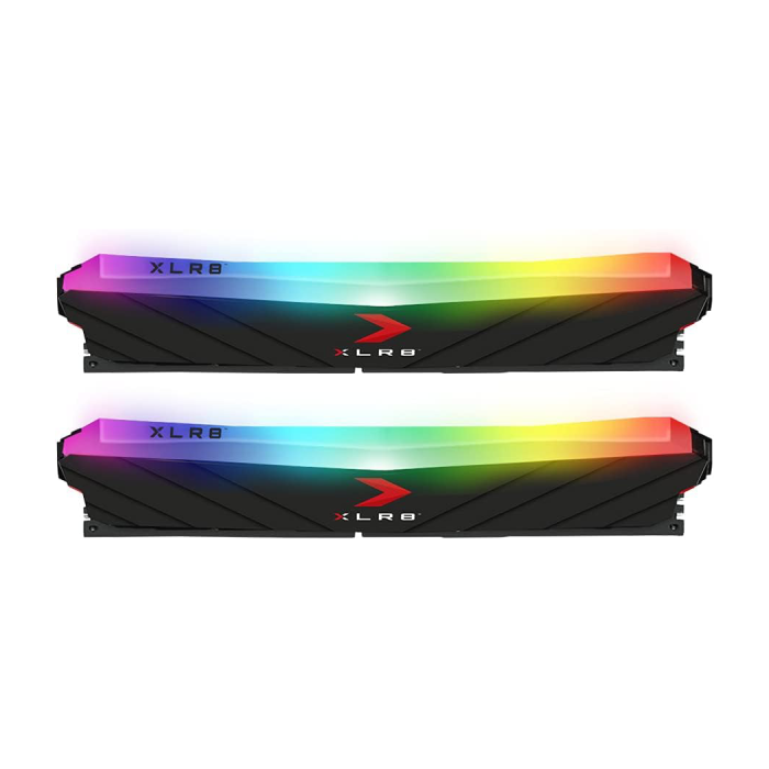 رم کامپیوتر DDR4 دو کاناله 3200 مگاهرتز CL16 پی‌ ان‌ وای XLR8 Gaming RGB ظرفیت 16 گیگابایت - 3