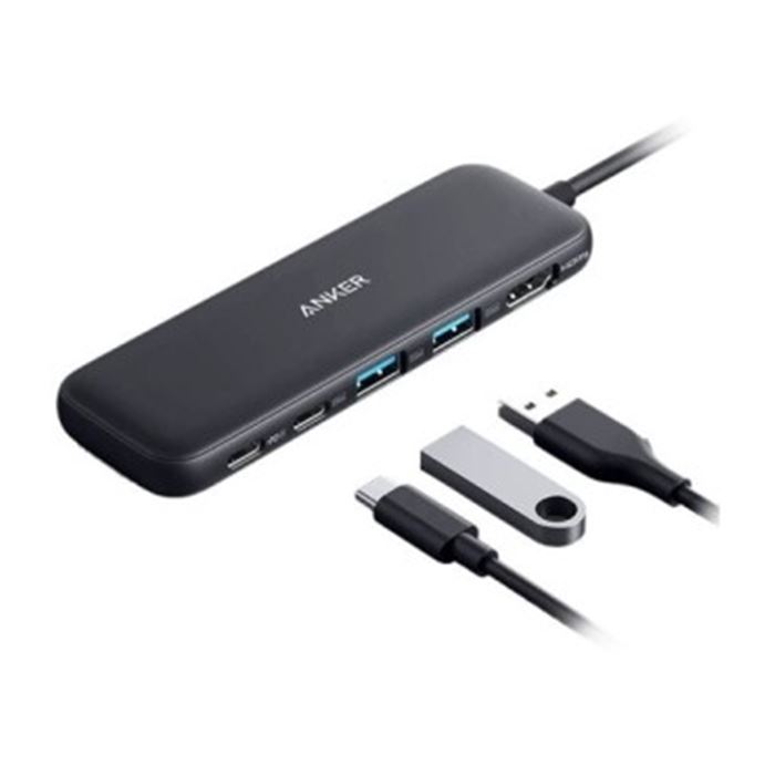 هاب 2 پورت Type C به USB 3.1 با یک پورت Type C و HDMI با قابلیت PD انکر 332 A8355 — 3