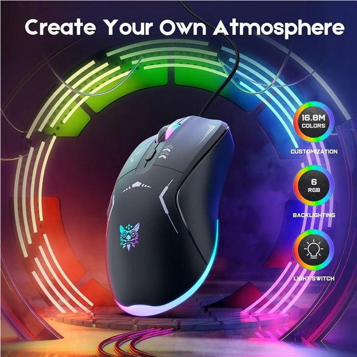 موس مخصوص بازی اونیکوما مدل CW917 RGB WLS - 4