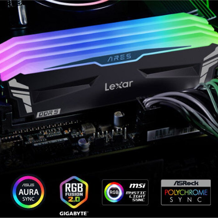 رم کامپیوتر لکسار Ares RGB DDR5 32GB Dual 6400MHz CL32 - 2