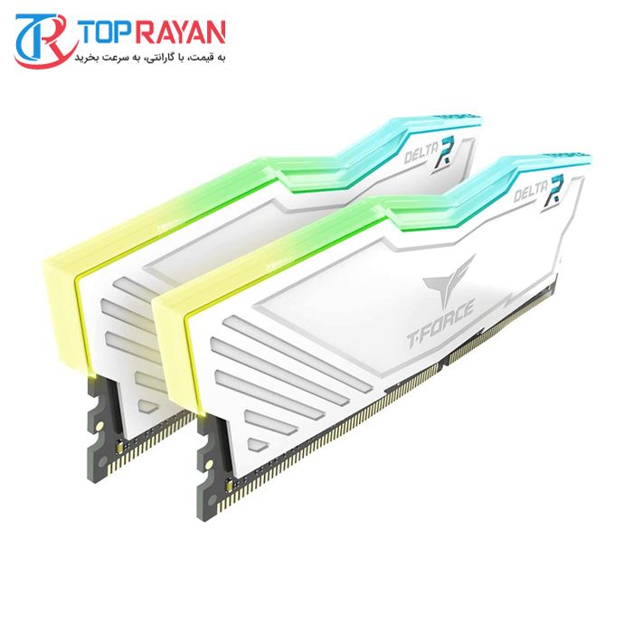 رم دسکتاپ تیم گروپ دو کاناله مدل Delta RGB با فرکانس 3200 مگاهرتز و تایمینگ CL16 با ظرفیت 64 گیگابایت - 4