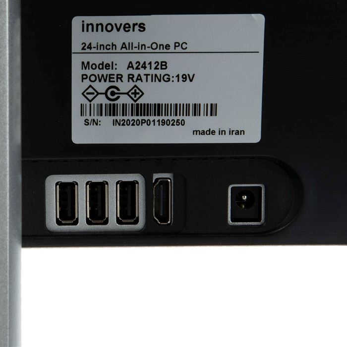 کامپیوتر آماده 24 اینچی اینوورس مدل A2412 پردازنده Core i3 8100 رم 4GB حافظه 500GB گرافیک intel - 8